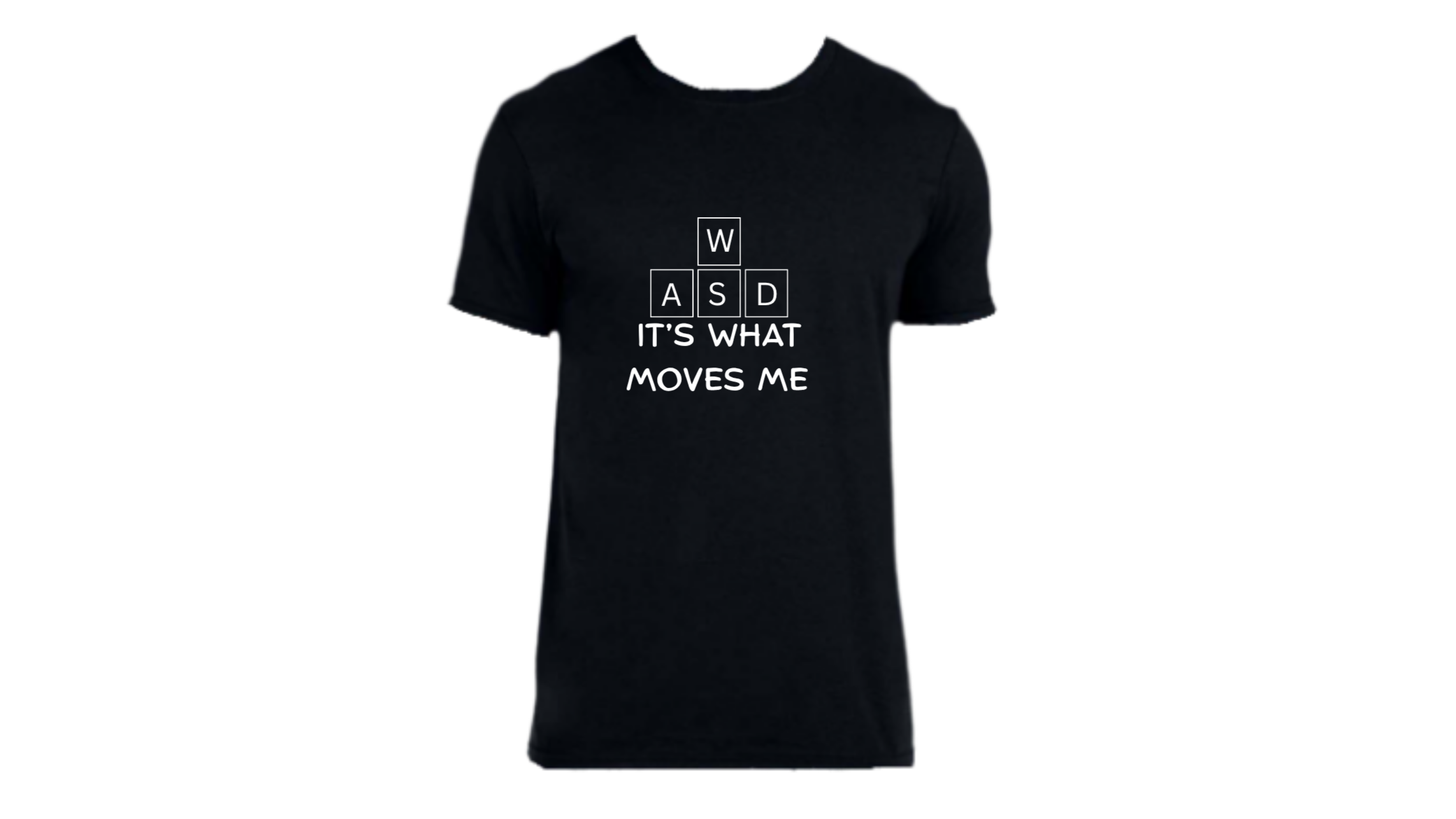WASD Moves Me - Light Text